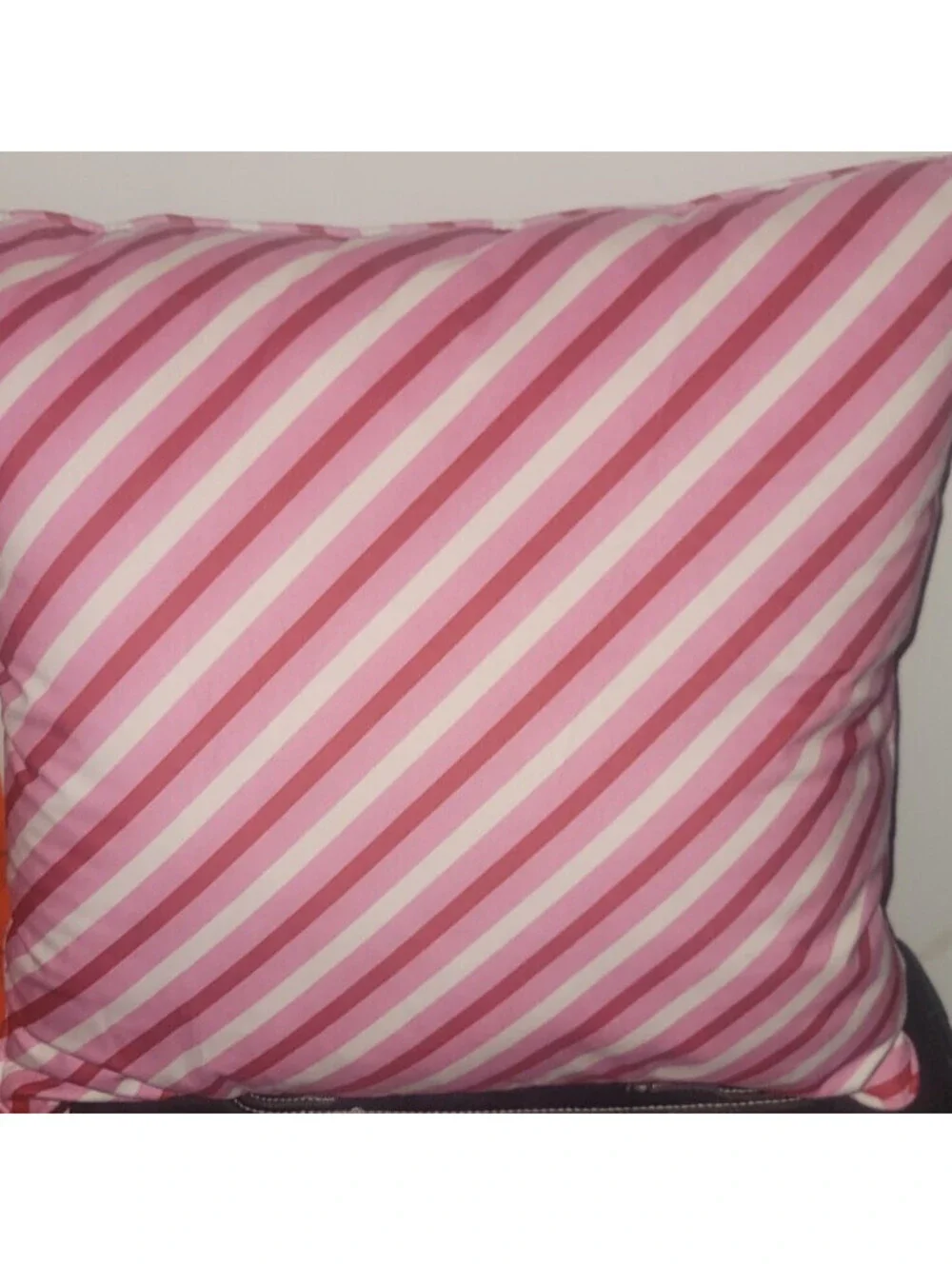 JOLLY MERRY HAPPY JOYFUL CANDY CANE STRIPE HOLIDAY THROW PILLOW